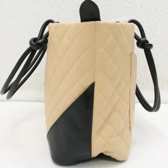 Chanel Beige Calfskin Cambon Ligne Large Tote Handbag 10115108 - Picture 4 of 16